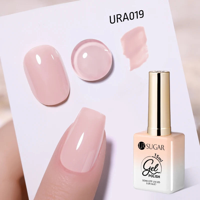 UR SUGAR 15ml No Wipe Top Base Gel Nail Gel Polish Matte Top Coat Enhancer Varnish Semi Permanent Soak Off UV LED Nail Art