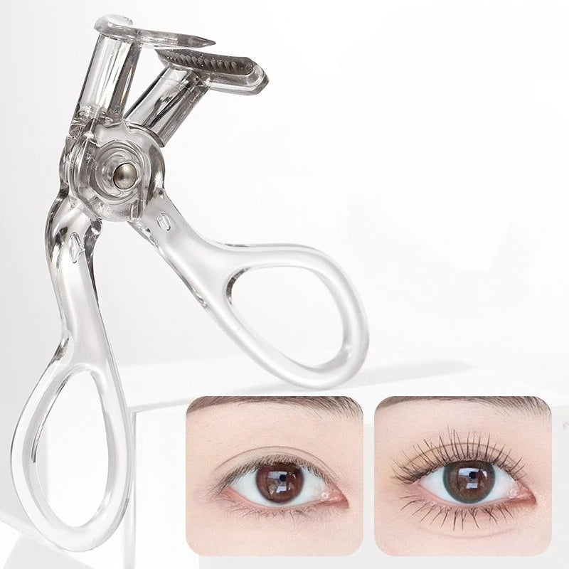 Professional Eyelash Curler Frameless One-clip Curling Comb Tooth Eyelash Curler with Refill Pad Long-lasting Shaping Lash Tools