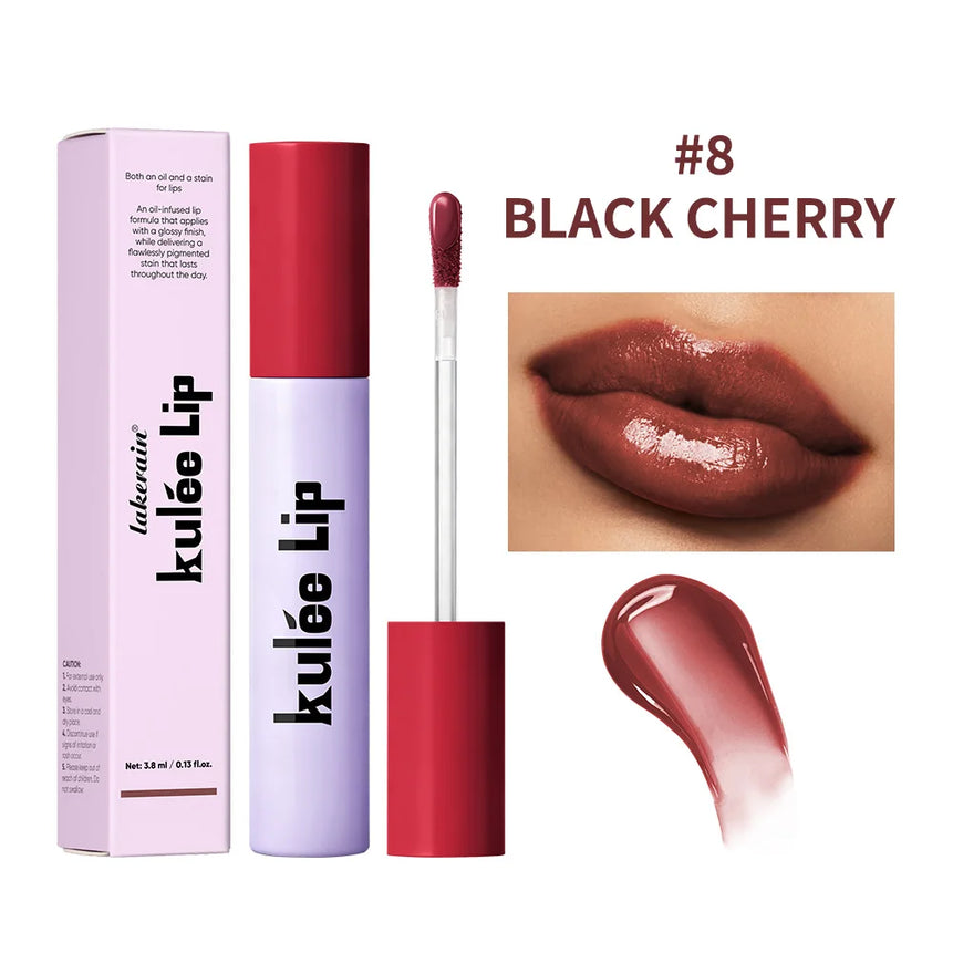 Staining Lip Oil Kulfée Lip Gloss Stain Two In One Long Lasting Deep Hydration Moisturizing Non Sticky Waterproof Lip Cosmetics