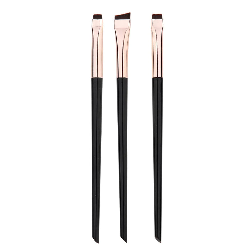 3pcs/set Blade Eyeliner Brush Eyebrow Brush Portable Flat Fine Eye Liner Brow Contour Makeup Brushes Makeup Tool