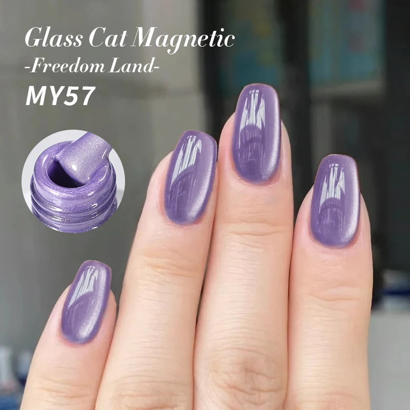 BORN PRETTY 10ml Black Glass Cat Magnetic Gel Nail Polish Silver Gold Glitter Semi Permanent Soak Off UV LED Gel Varnish