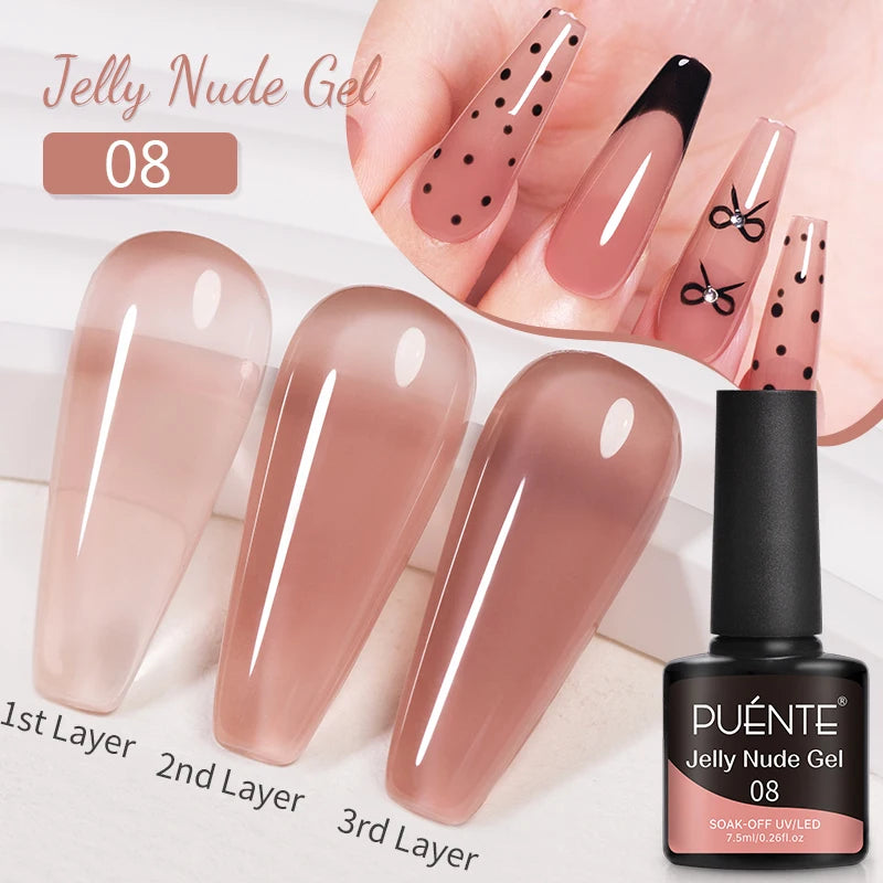 PUENTE Sparkle Platinum Gel Nail Polish 5ML Shiny Gold Silver Glitter Painting Gel Drawing Semi Permanent Varnish For Manicure