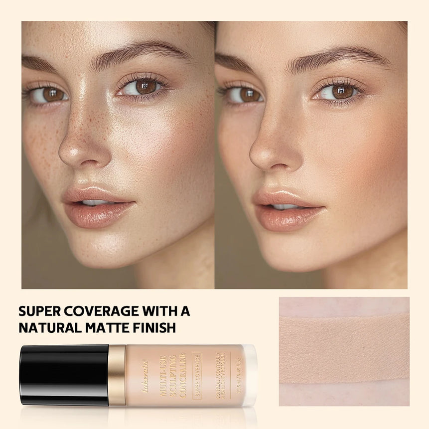 Waterproof Liquid Matte High Coverage Oil Control Circles Foundation Makeup Cosmetics