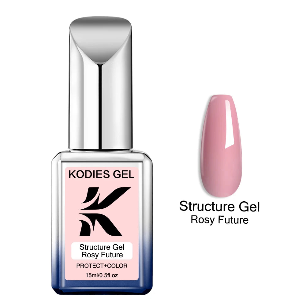 KODIES GEL 15ml Semi-permanent Rubber Base For Gel Varnish Hybrid Nude French Pink Enamel Soak Off Construction UV Gellak Salon