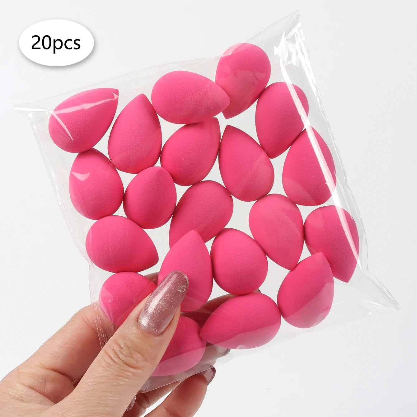 20 件装 Mini Finger Puff Beauty Cosmetic Foundation Cosmetic Sponge Makeup Blender Suitable for Cream & Powder Concealer