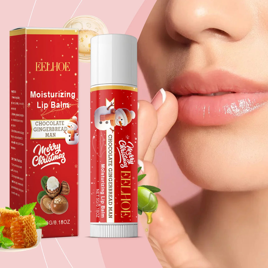 Festive Christmas Lip Balm, Intensive Hydrating & Nourishing Lip Care Formula, Soothing Lip Treatment Stick, Holiday Limited Edi