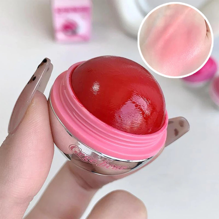 Gege Bear Juice Blush Ball Water Light Blusher Brightening Face Easy Color Multi-Use Blush Makeup Suitable for Lips and Cheeks