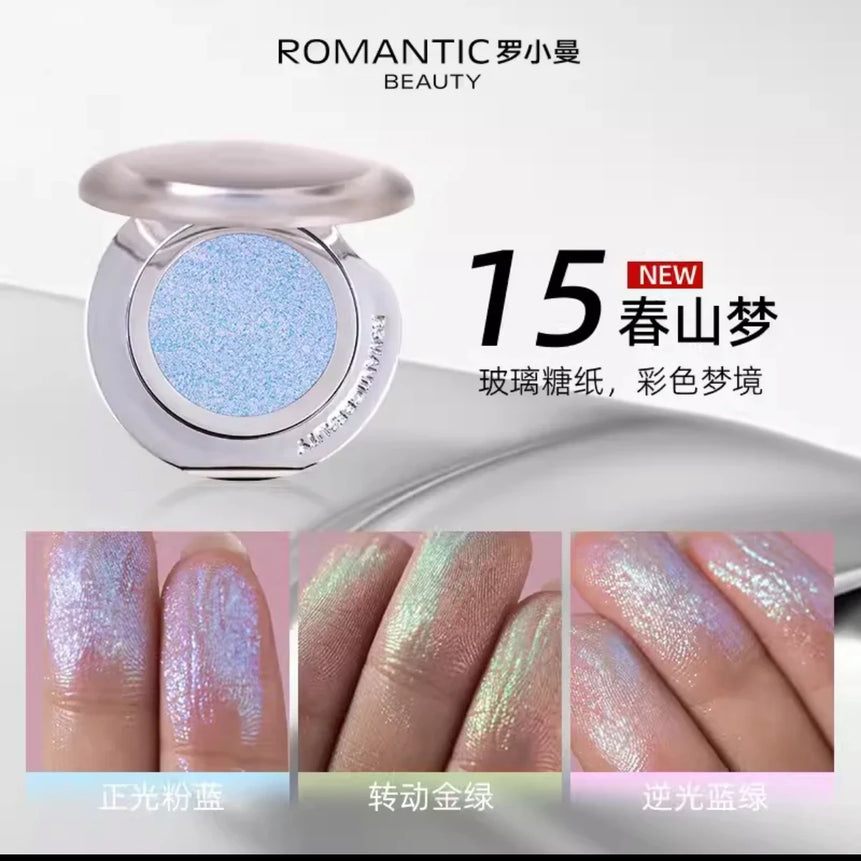 RMT High Gloss Chameleon Highlight Matte Purple Fine Powder Cream Blusher Shiny Face Brightening Integrated Plate ROMATIC Makeup