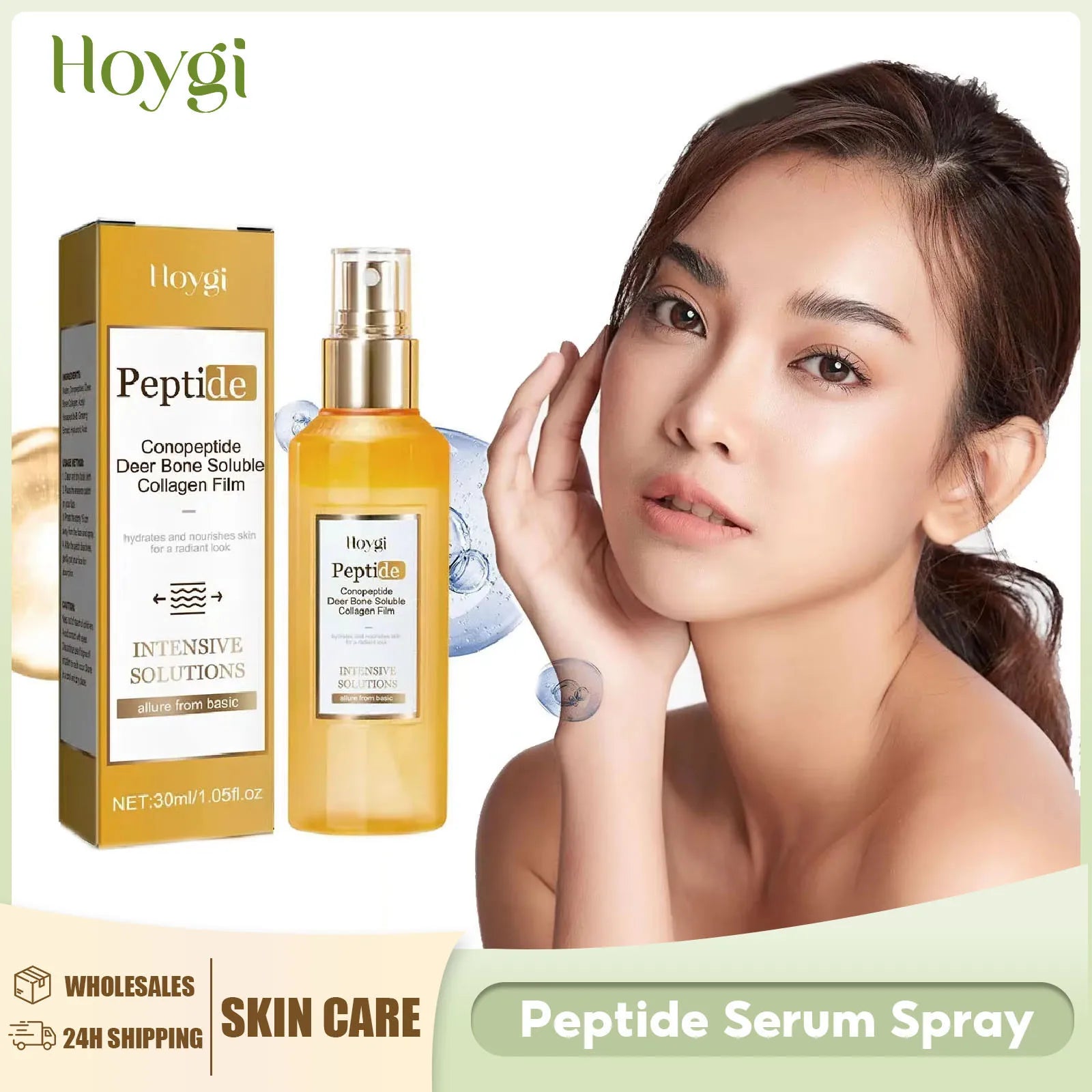 Peptide Anti Aging Spray Firming Lifting Reduce Fine Lines Lighten Pigmentation Whitening Spots Nourishing Wrinkle Removal Serum