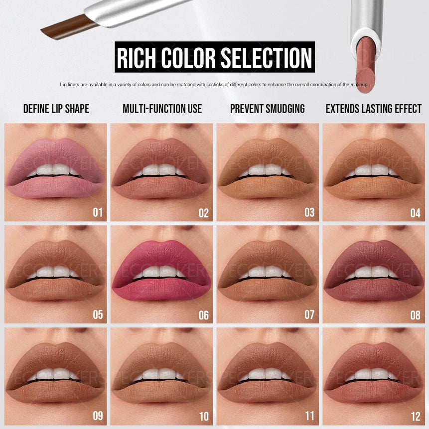 1PC Long-Lasting Waterproof Lip Liner Pen - Sweatproof Formula, Ideal for Crafting Delicate Makeup Looks