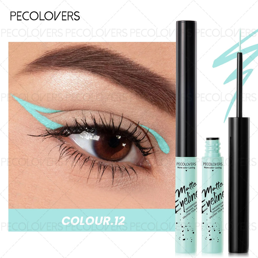 1PC Colorful Liquid Eyeliner, Waterproof, Precise Line, High Color Payoff, Quick Drying, Perfect for Christmas and Holiday Party