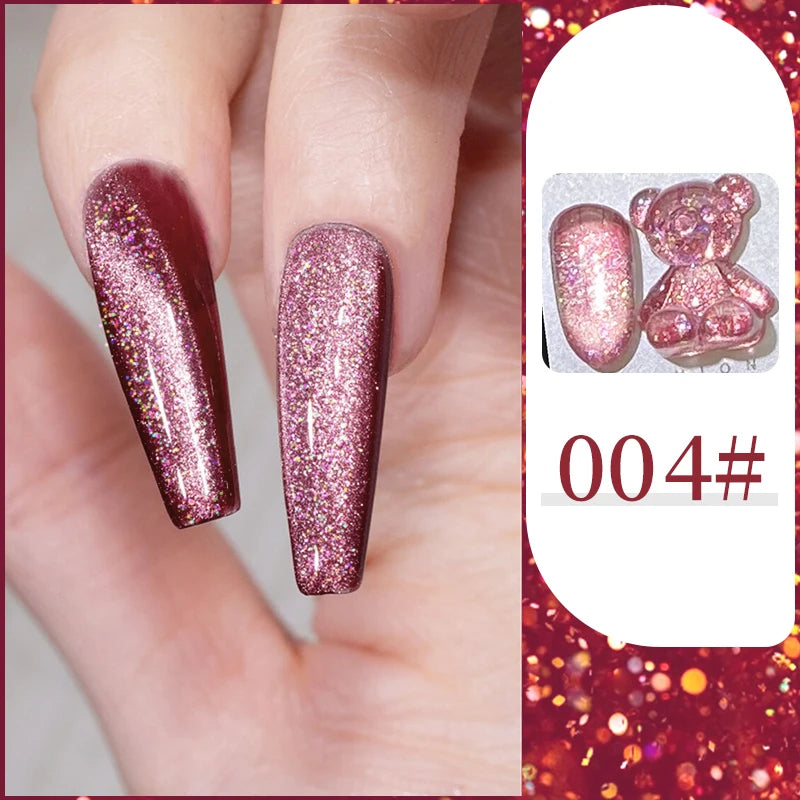 15ml Super Reflective Flash Disco Nail Gel Polish Relective Glitter Semi Permanent Nail Art Varnish For Manicures