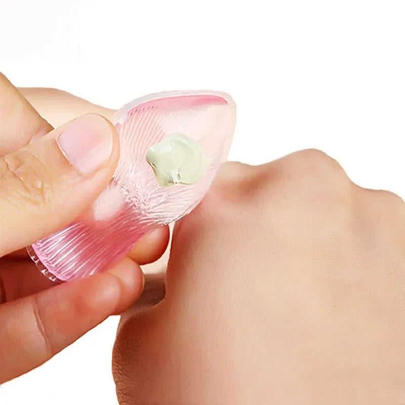 Silicone Makeup Sponge, Clear Applicator & Blender Cosmetic Puff BB Pad for all Liquid Foundation Cream Cosmetic Beauty Tools