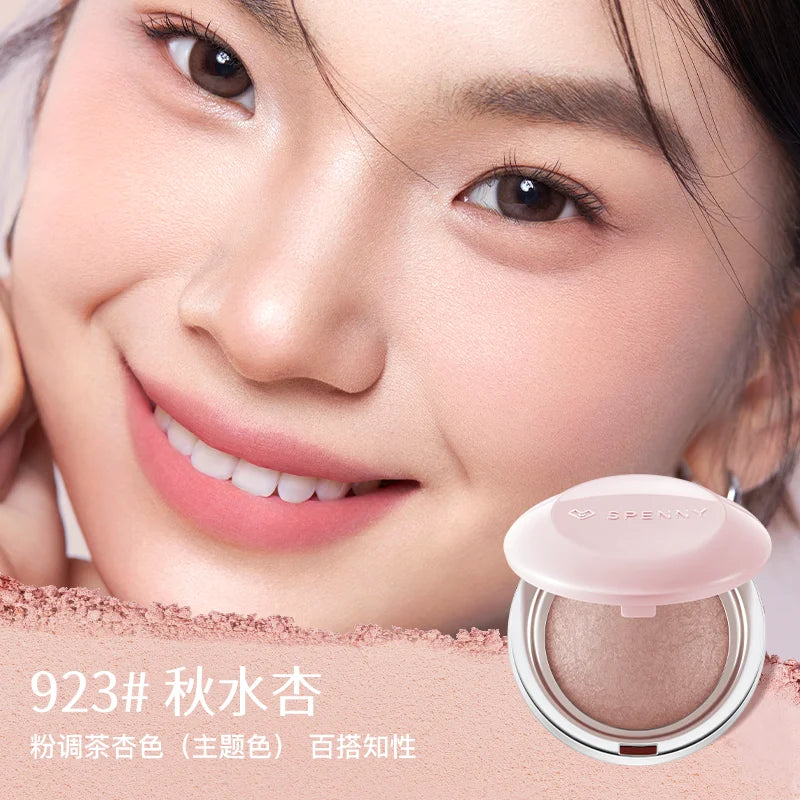 SPENNY Baking Blusher Matte Soft Mist Powder Large Capacity Shrink & Expand Color Naturally Brightening Highlight Cheek 6.2g