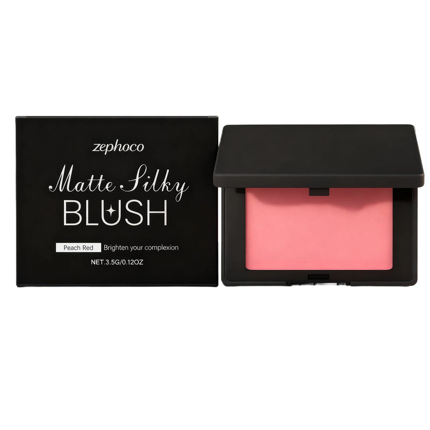 zephoco Matte Blush Powder Long Lasting Waterproof Cheek Makeup Natural Flush Color Easy To Blend No Fly Away Daily Wear 4Colors