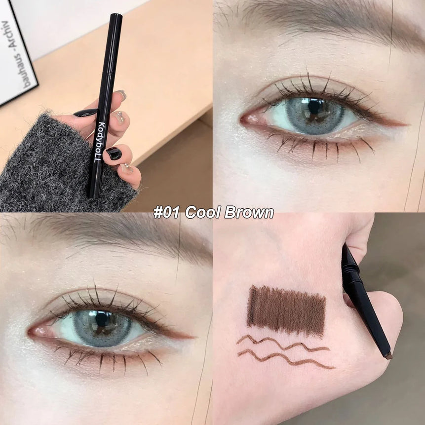 Waterproof Matte Red Eyeliner Gel Pencil Ultra-thin Long Lasting Quick Dry Smooth Black Eye Liner Pen Silky Makeup Cosmetics