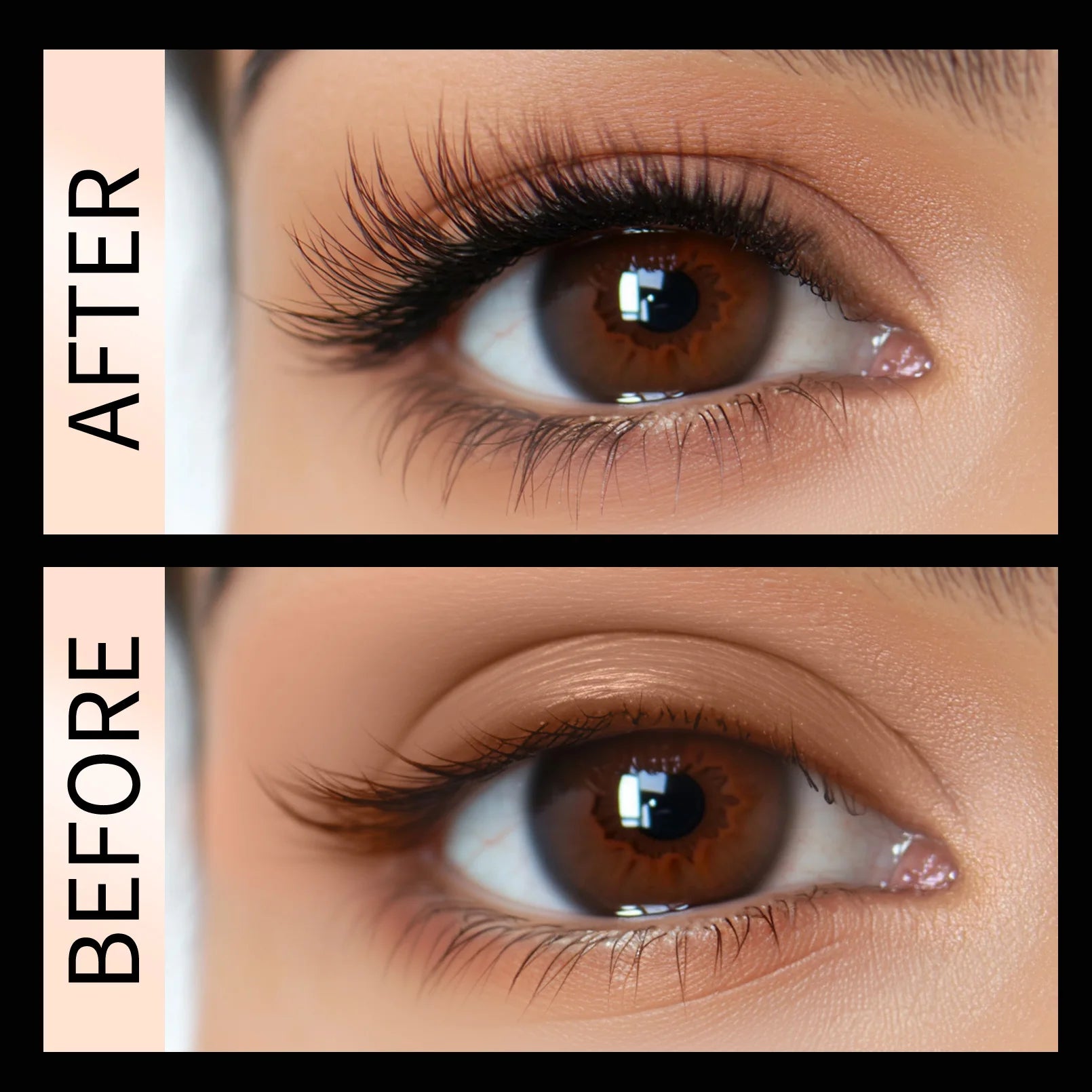 QIC High-heeled Shoes Mascara 3D Fiber Mascara, Long Black Volumizing Eyelash Extension, Waterproof Eye Makeup Tool