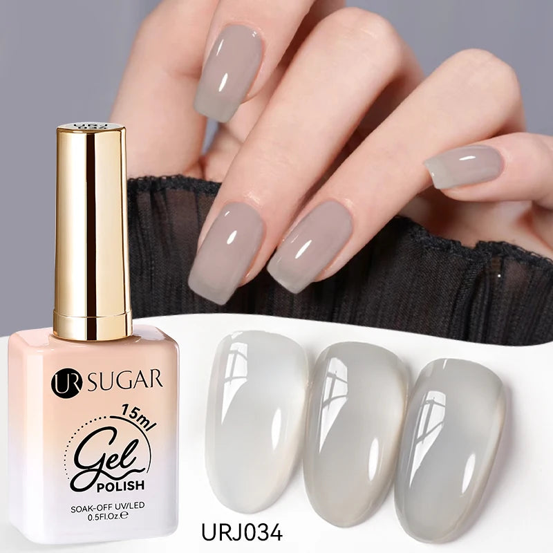 UR SUGAR 15ml No Wipe Top Base Gel Nail Gel Polish Matte Top Coat Enhancer Varnish Semi Permanent Soak Off UV LED Nail Art