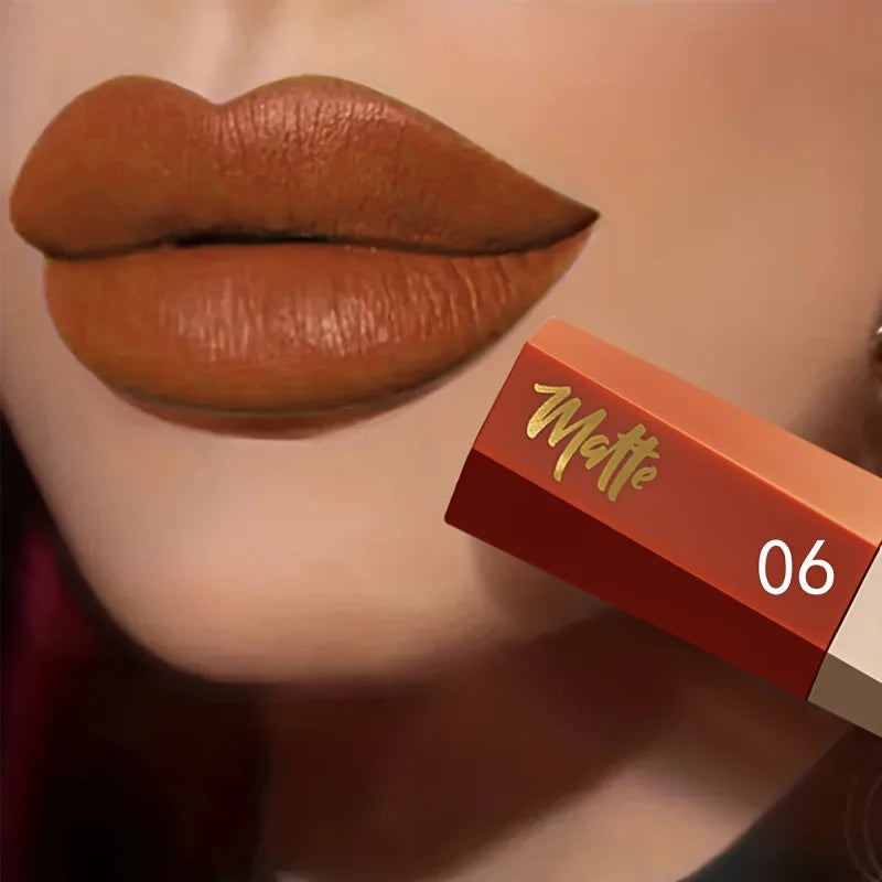 Matte Liquid Lipstick, Long Lasting Waterproof Non-Stick Velvet Lip Color, Lightweight Fog Matte Lip Makeup for Women