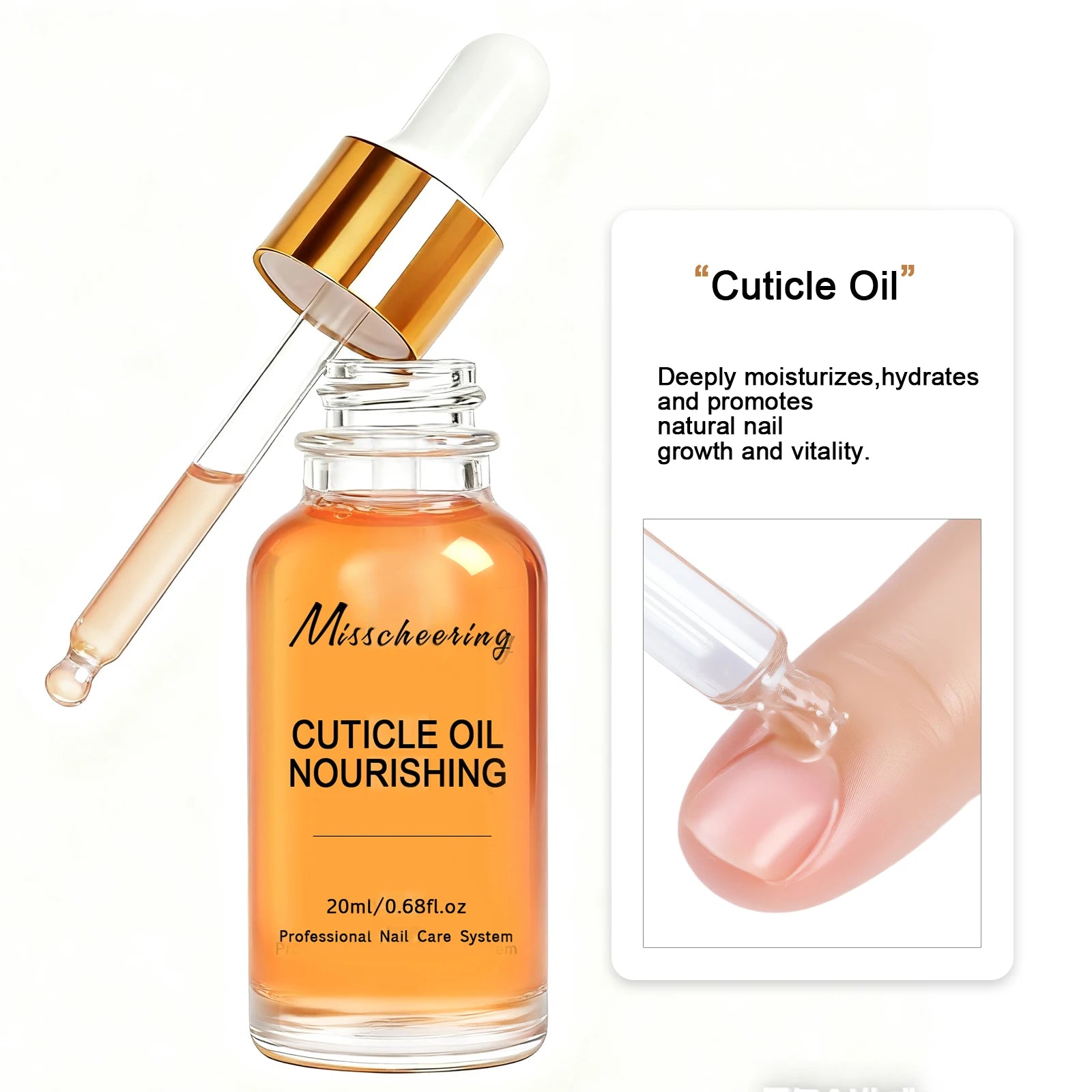 20ml Cuticle Nutrient Oil Nourish Restore Damaged Nails Vitamin Nail Care Oil Soften Moisturizes Strength