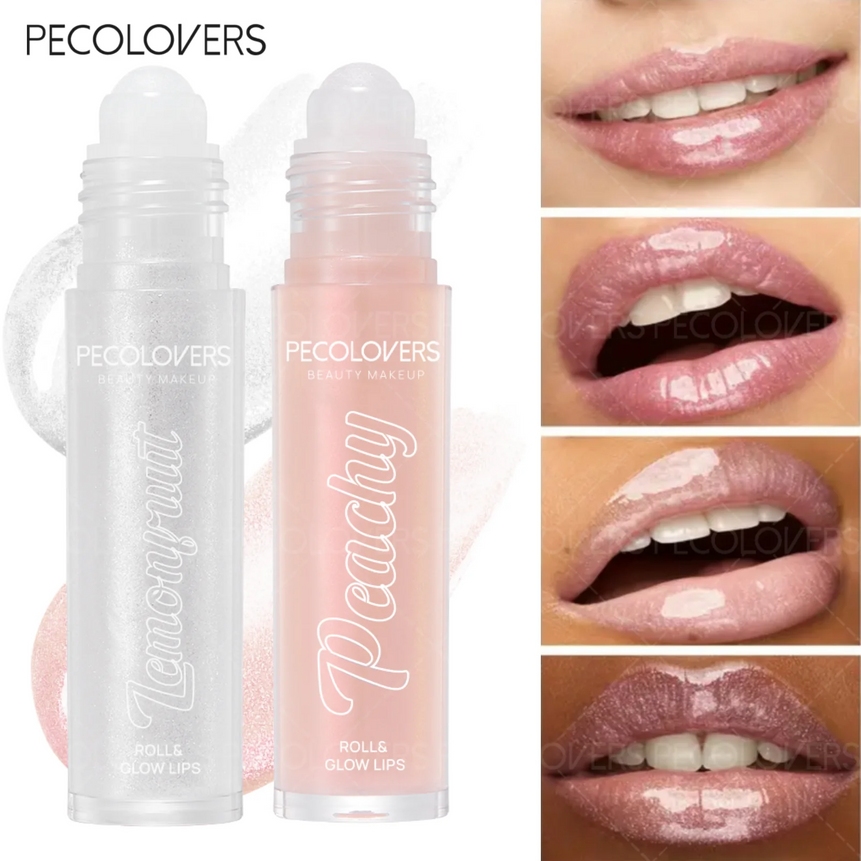 1PC Roll-on Lip Oil Plumper Lip Gloss, Lightweight & Sparkling, Long Lasting Lips Makeup Cosmetics