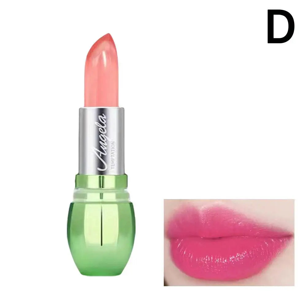 6Colors Aloe Vera Discolored Lip Balm Jelly Magic Color Lipstick Changing Lasting Lip Makeup Gloss Nourishing Moisturizing