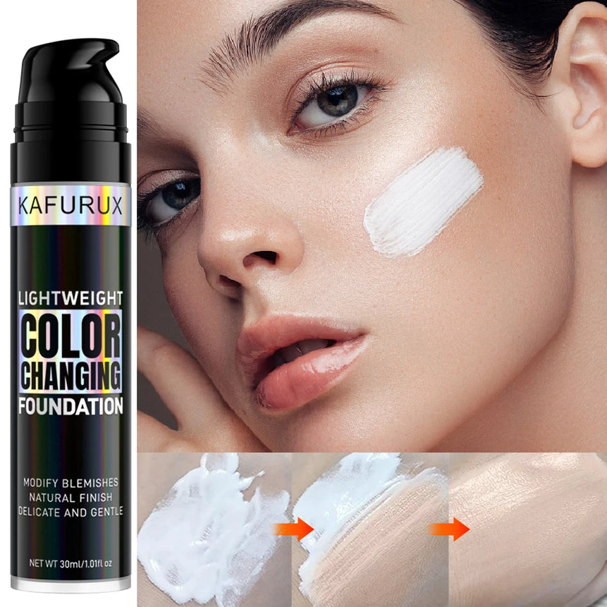 1 pc Magic Color-Changing Liquid Foundation | Soft Matte, Long-Lasting, Hydrating Makeup Base, Suitable for All Skin Tones