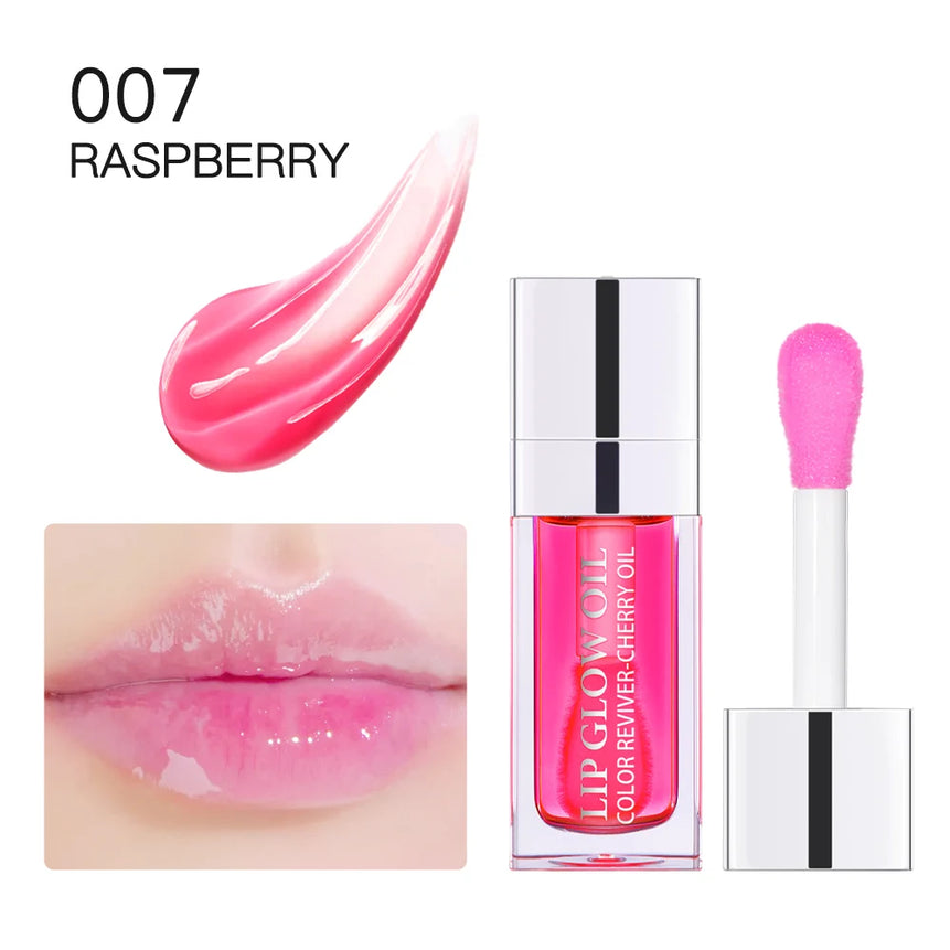 6ml Crystal Jelly Moisturizing Lip Oil Plumping Safety Lip Gloss Makeup Sexy Plump Hydrating Lip Glow Oil Tinted Lip Plumper