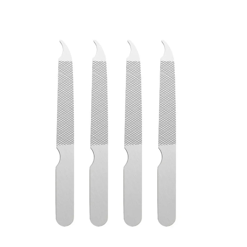 10Pcs/Set Stainless Steel Nail Files Nail Polishing Stripe Sprouts Files Manicure Tools Beauty Accessories Wholesale