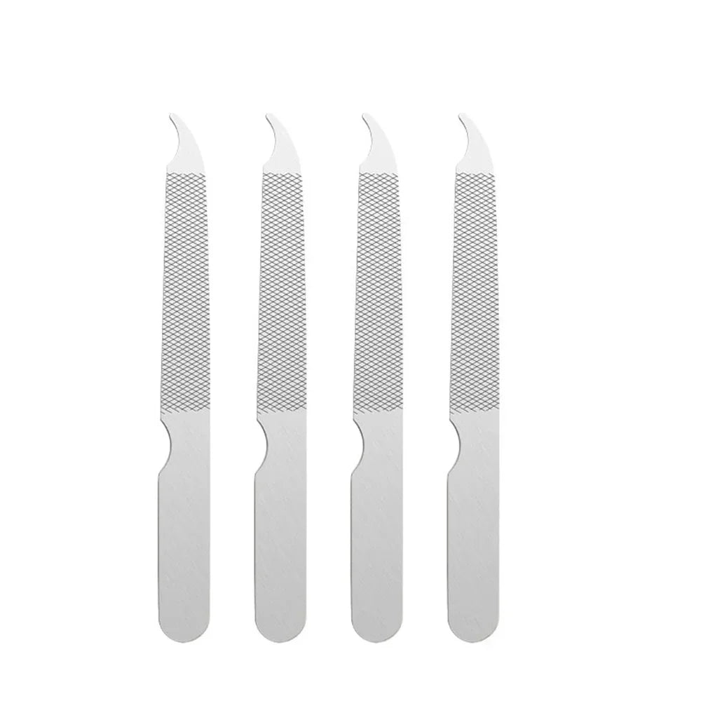 10Pcs/Set Stainless Steel Nail Files Nail Polishing Stripe Sprouts Files Manicure Tools Beauty Accessories Wholesale