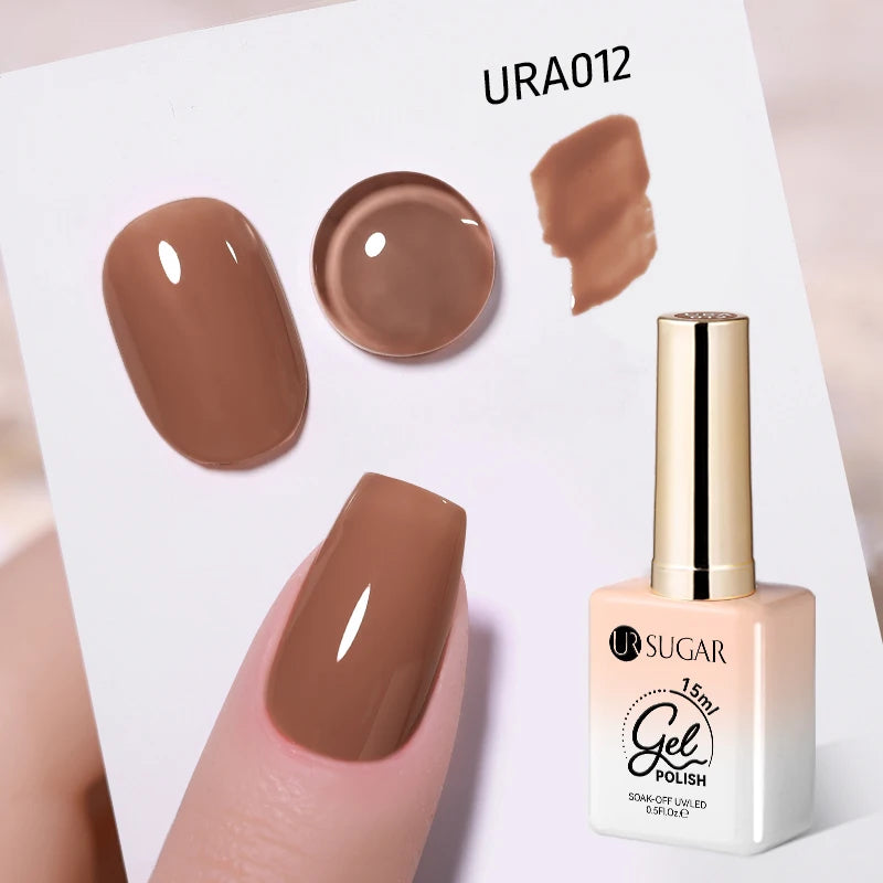 UR SUGAR 15ml No Wipe Top Base Gel Nail Gel Polish Matte Top Coat Enhancer Varnish Semi Permanent Soak Off UV LED Nail Art