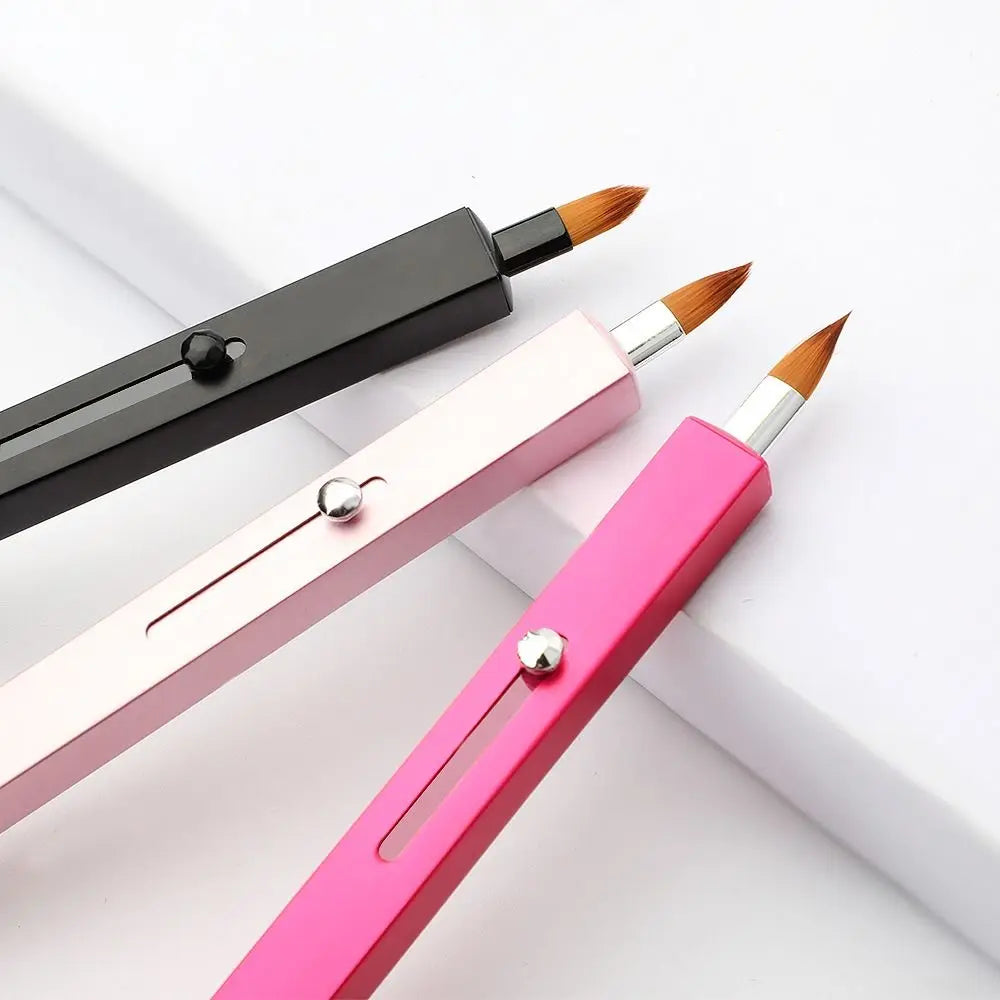 Retractable Lip Makeup Brush Lipstick Lip Gloss Brush Telescopic Dual Use Lip Brush Beauty Tools With Protect Cap