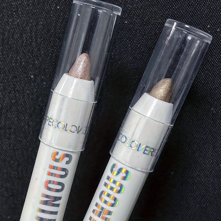 Brightening Face Glitter Highlighter Stick Eyeshadow Pearlescent White Nude Brown Highlight Makeup High Gloss Face Contour Stick