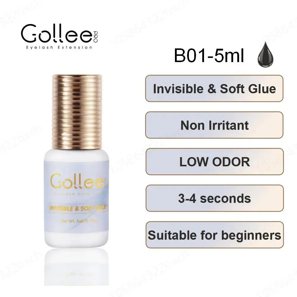 Gollee All-weather 0.5S Quick Dry Eyelash Extension Glue Waterproof Oil Proof Professional Eyelash Glue Golle Adhesiver Eyelash