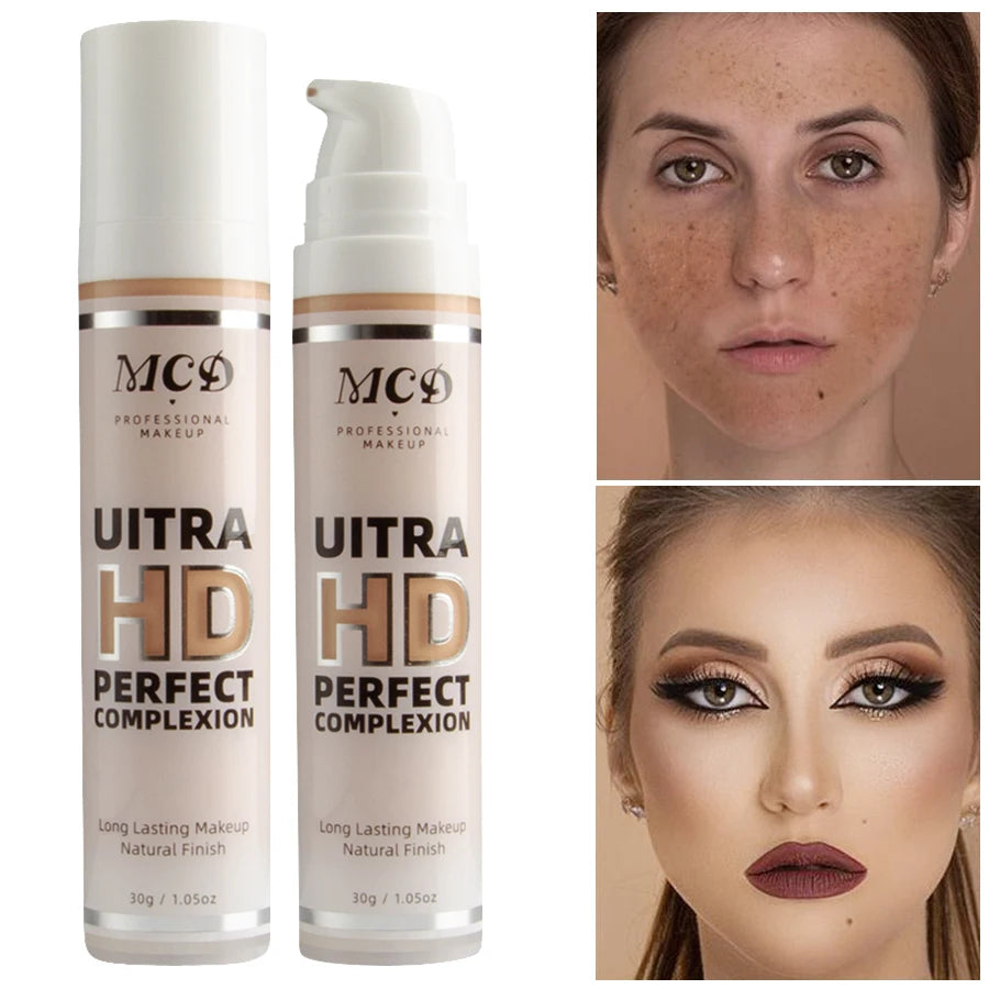9-Shade Liquid Foundation | Full Coverage, High-Coverage Base Makeup, Cushion Finish, Natural Matte