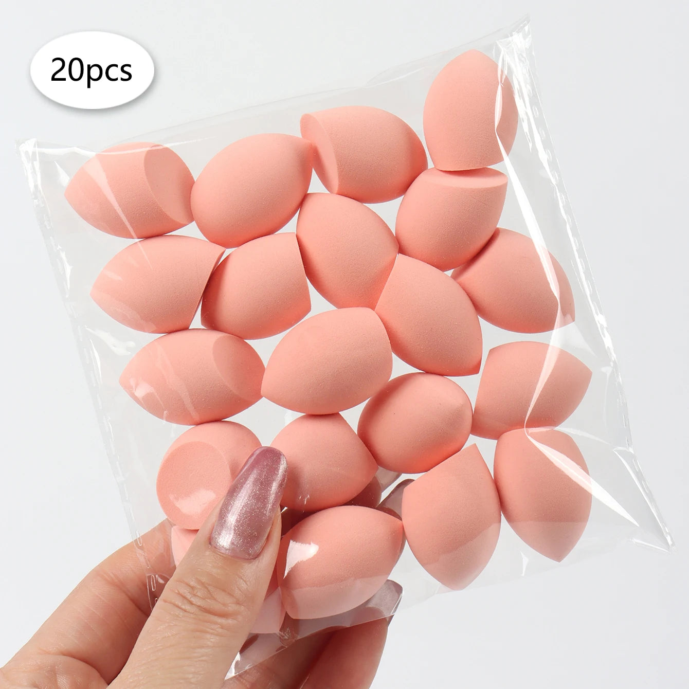 20 件装 Mini Finger Puff Beauty Cosmetic Foundation Cosmetic Sponge Makeup Blender Suitable for Cream & Powder Concealer