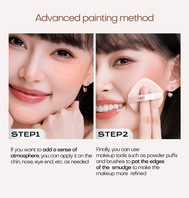 Mistine Thai Latte Liquid Blush 7g Translucent Natural Blending Makeup Smooth Colour Retention Cosmetics 1 Piece