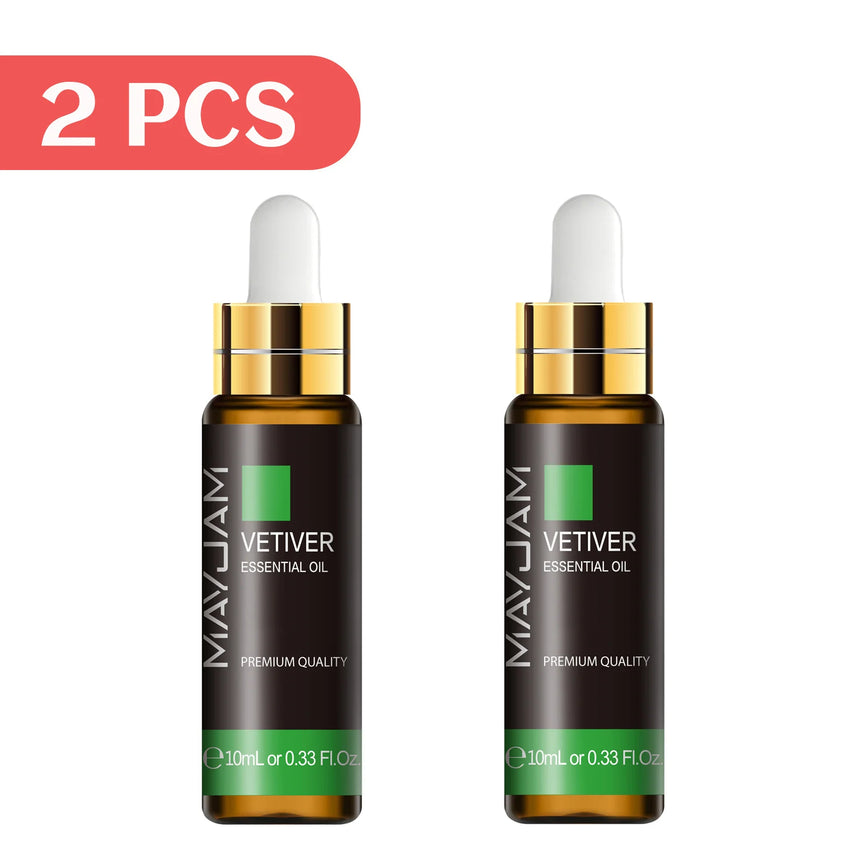 MAYJAM 2pcs Pure Essential Oils with Dropper Sweet Orange Lavender Jasmine Eucalyptus Vanilla Sandalwood Cajeput Vetiver Sage