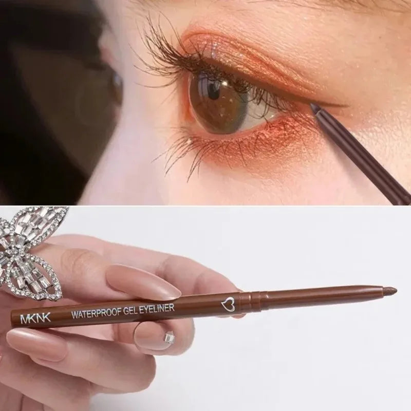 6 Colors Eyeliner Pencil Waterproof Long-lasting Red Black Brown Eyeliner Easy Wearing Quick Dry Smooth Eye Liner Gel Eye Makeup