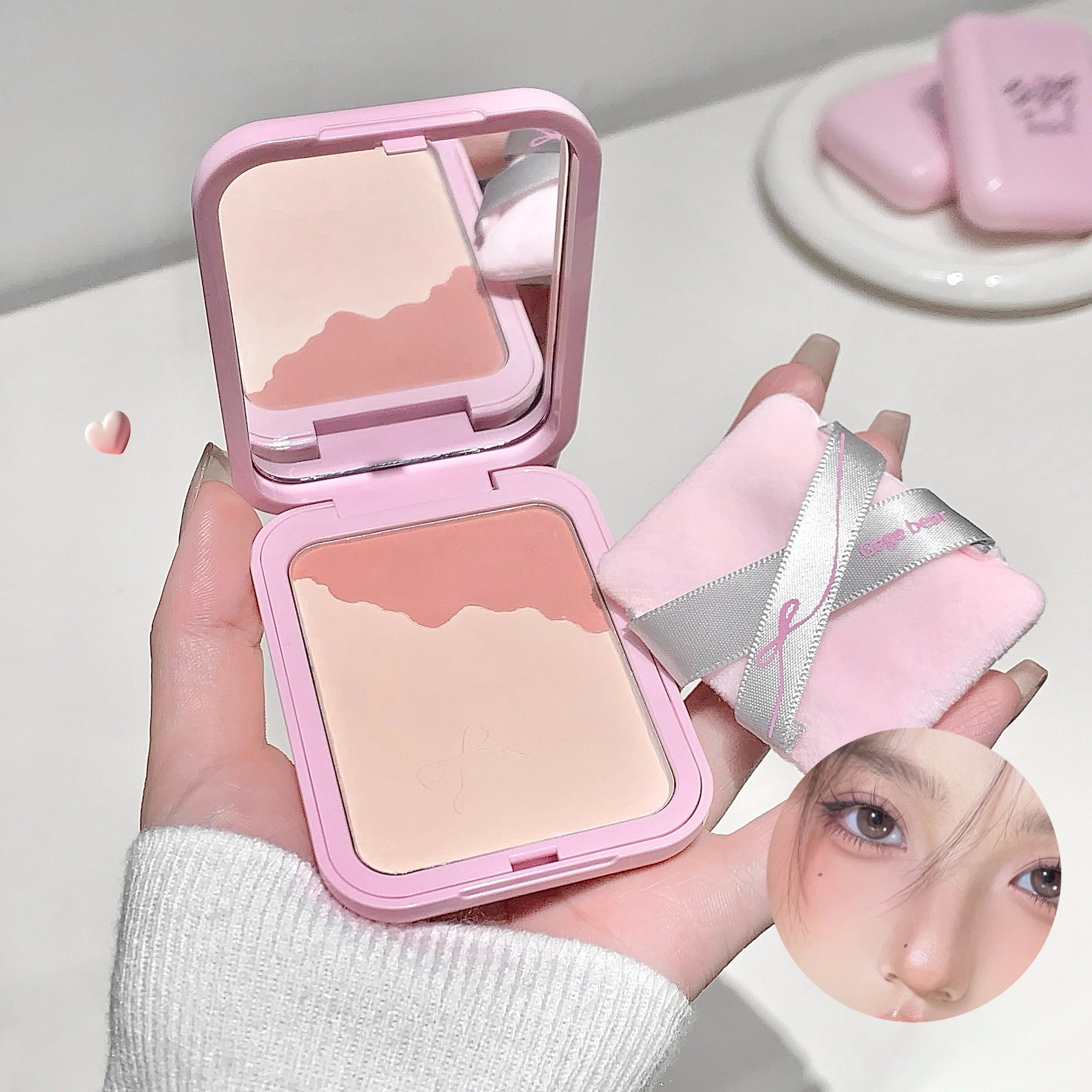 Milk Peach Pink Blush Palette Setting Powder Makeup Waterproof Oil Control Natural Matte Brighten Rouge Blusher Korean Makeup