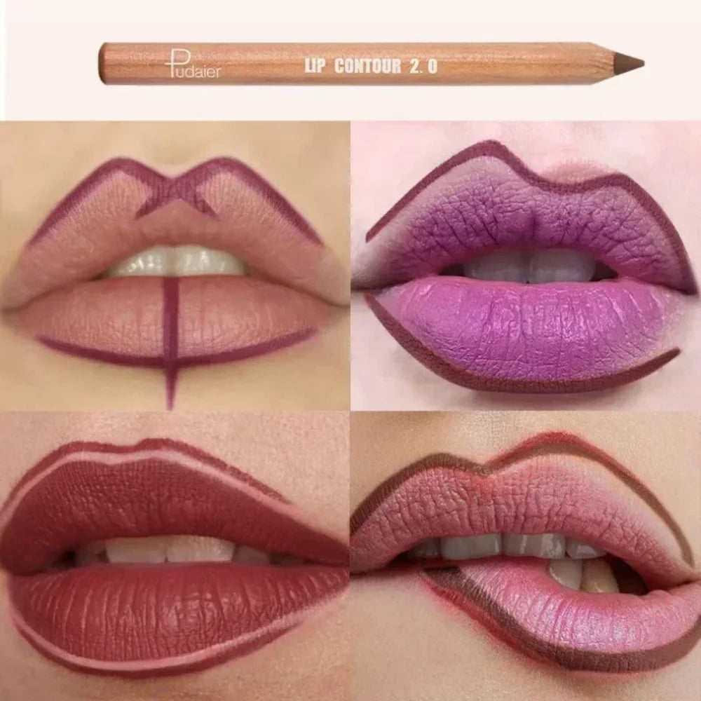 8-colors Matte Lip Liner Pencil Lip Contour Lipstick Pen Nude Brown Lipstick Pencil Natural Lasting Waterproof Lipliner Makeup
