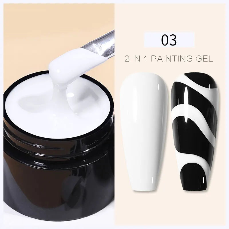 BORN PRETTY Super bright Metallic Painting Gel Polish 5ML Gold Silver Metal Gel Nail Polish Flower Drawing Lines French Nails