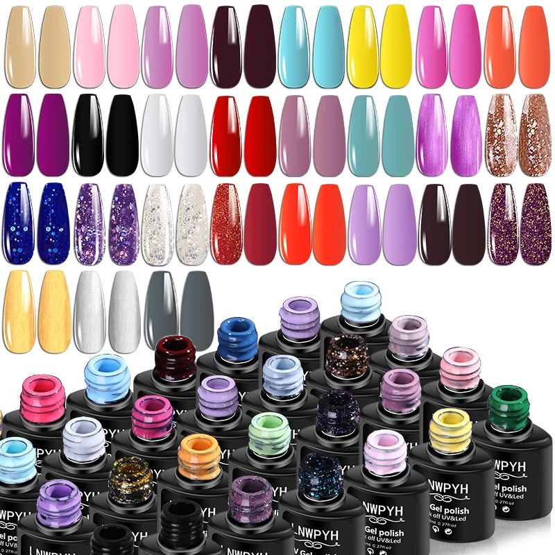 Gel Nail Polish Kit With LED Nail stove Nail Art Decorations Set Soak Off Gel Varnish Base Coat And Top Coat Manicure Tools Kit