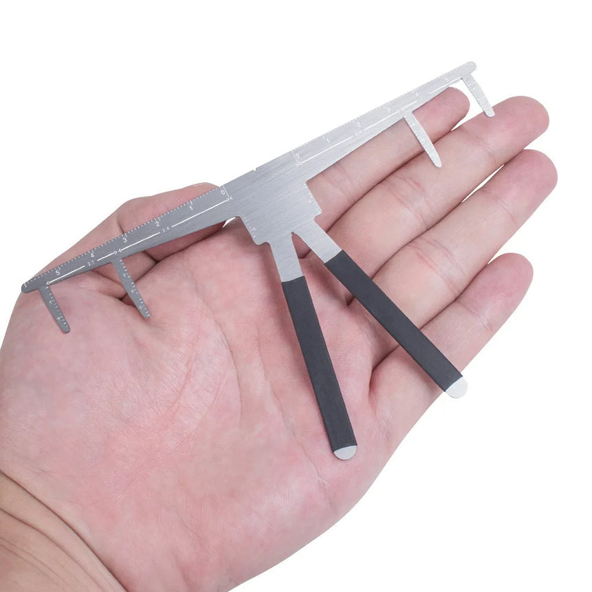 Metal Eyebrow Tattoo Stencil Ruler Microblading Balance Positioning Tattoo Measure Template Eye Brow Permanent Makeup Tools