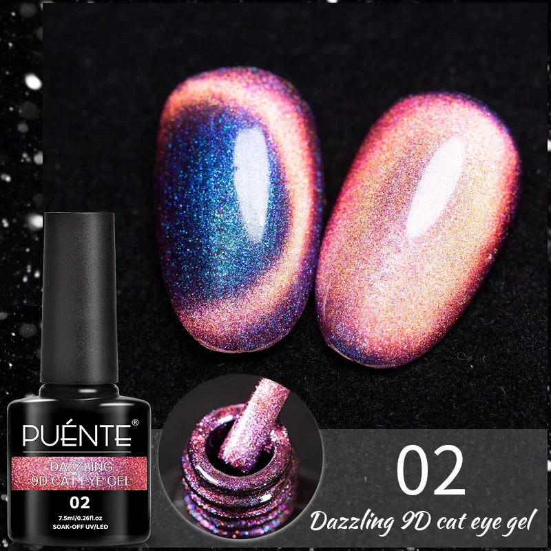 PUENTE Sparkle Platinum Gel Nail Polish 5ML Shiny Gold Silver Glitter Painting Gel Drawing Semi Permanent Varnish For Manicure