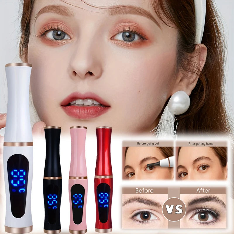 2025 New Electric Heated Eyelash Curler USB Powered Lash Curling Tool Natural Look Beauty Supplies for Home Travel Use