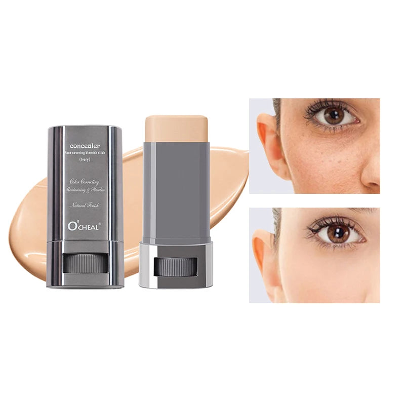 Ocheal Face Foundation Stick Long-wear Lightweight Brighten Stick  Face Blemish Beauty Makeup