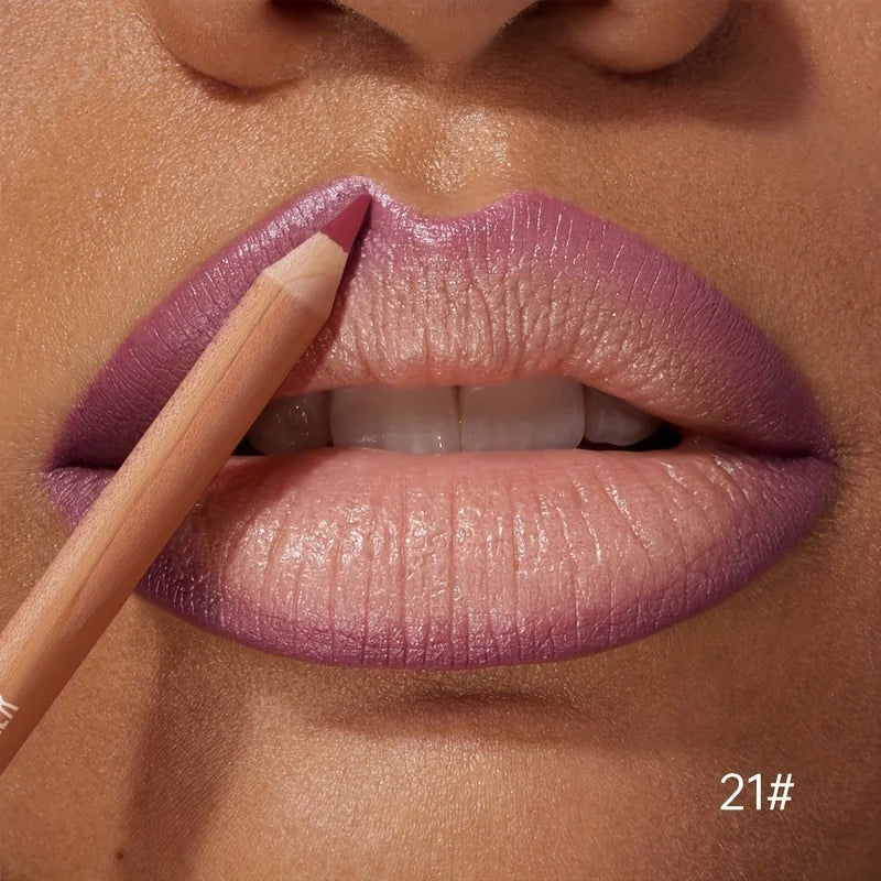 1pc Matte Lipstick & Liner Pen, Waterproof, Long-Lasting, Non-Stick, Berry Shades for All Skin Types, Makeup Pencils for Women