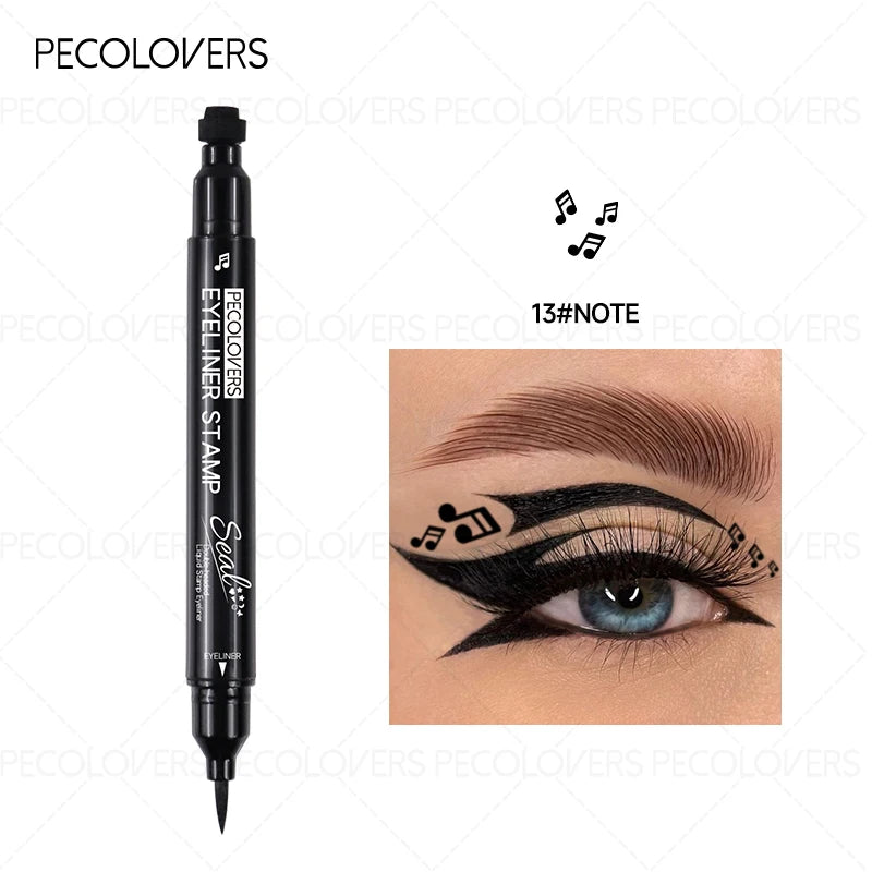 1PC Waterproof Silky Seal Eyeliner - Dual-ended, Quick-drying and Long-lasting Liquid Eyeliner, Perfect for Christmas
