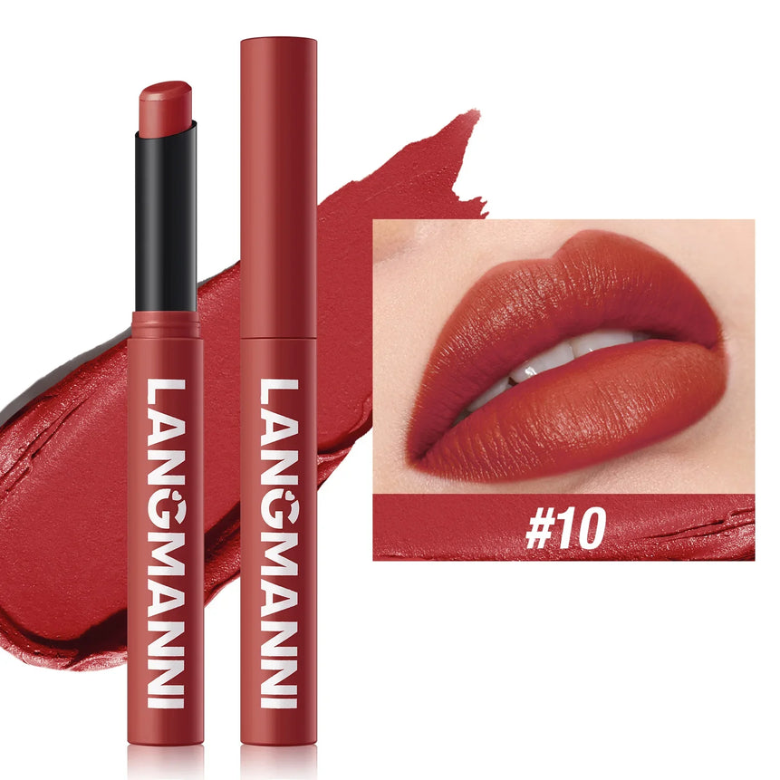 12 Color Matte Lipstick Non-Stick Cup Long-Lasting Velvet Finish Lipstick Pen  Smooth Matte Lip Color Waterproof Non-Fading